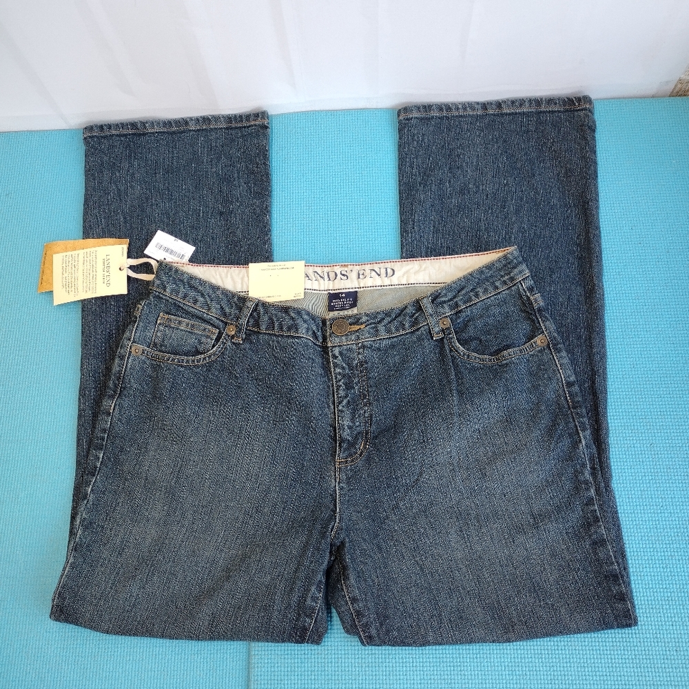 NWT Lands' End Women's Original Fit Modern Waist Boot Cut Size 14